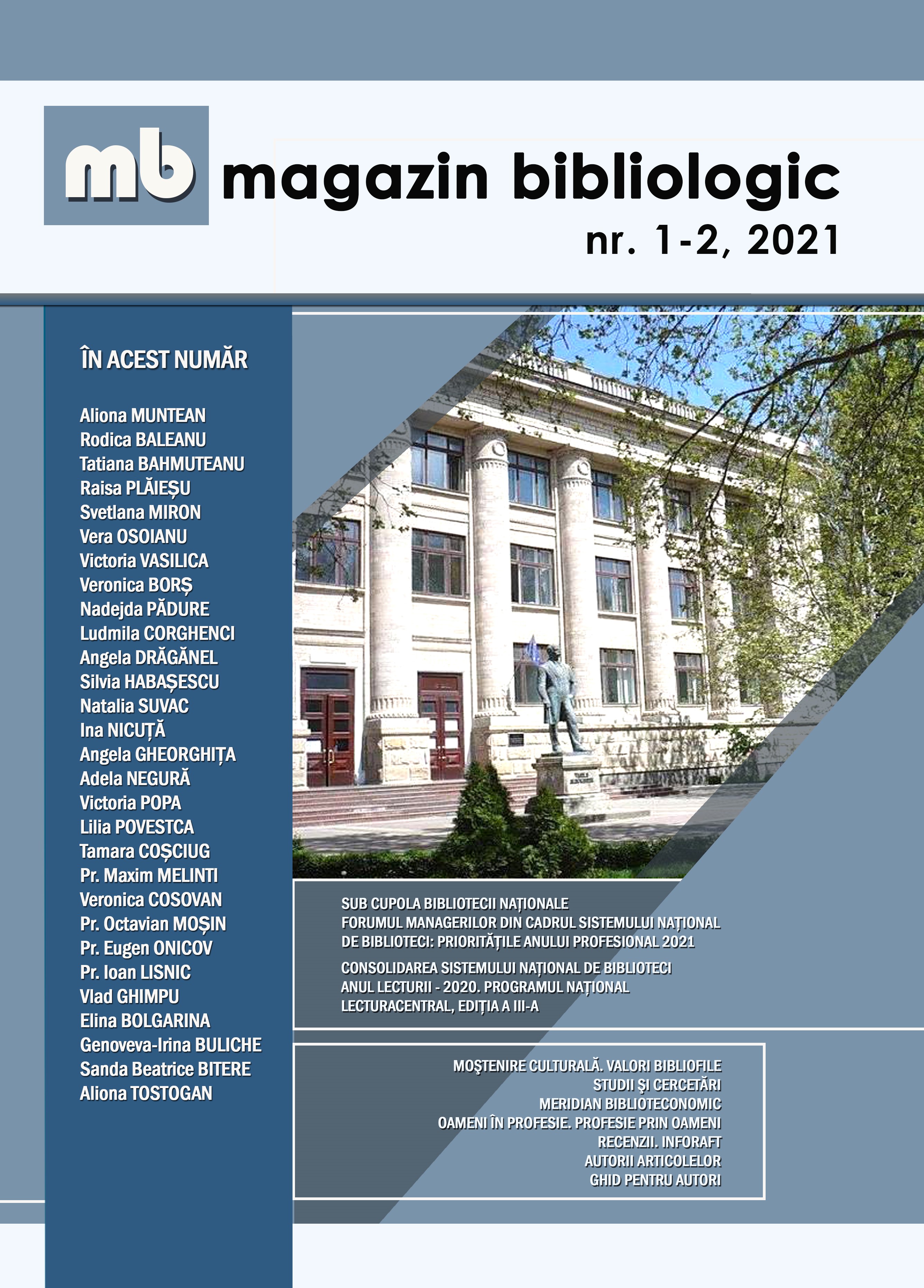 Magazin Bibliologic Nr. 1-2, 2021